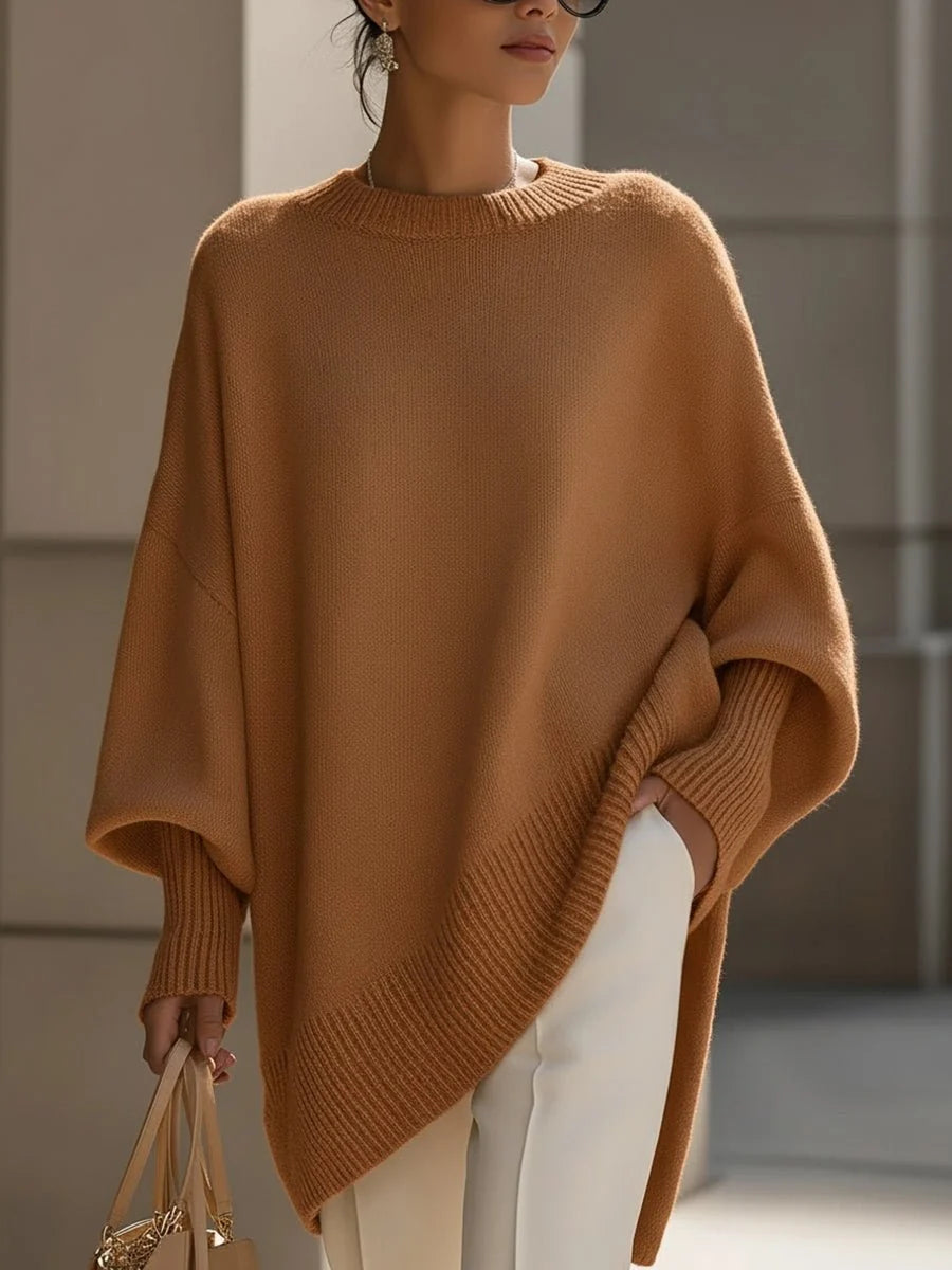 Charlotte | Damen Oversized Fledermausarm Strick Sweater