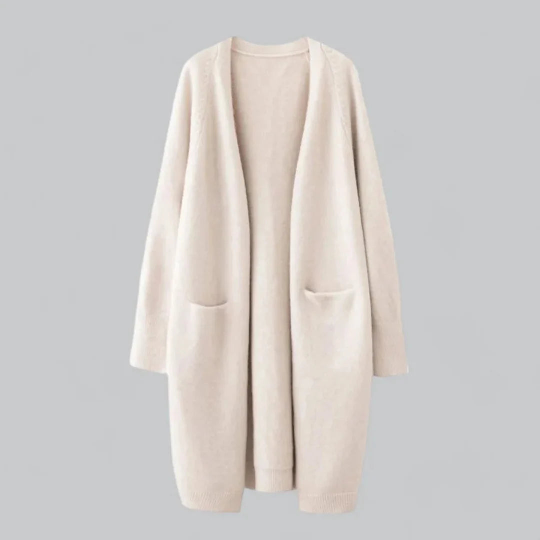 Daniela | Damen Warme Strickjacke mit offener Front