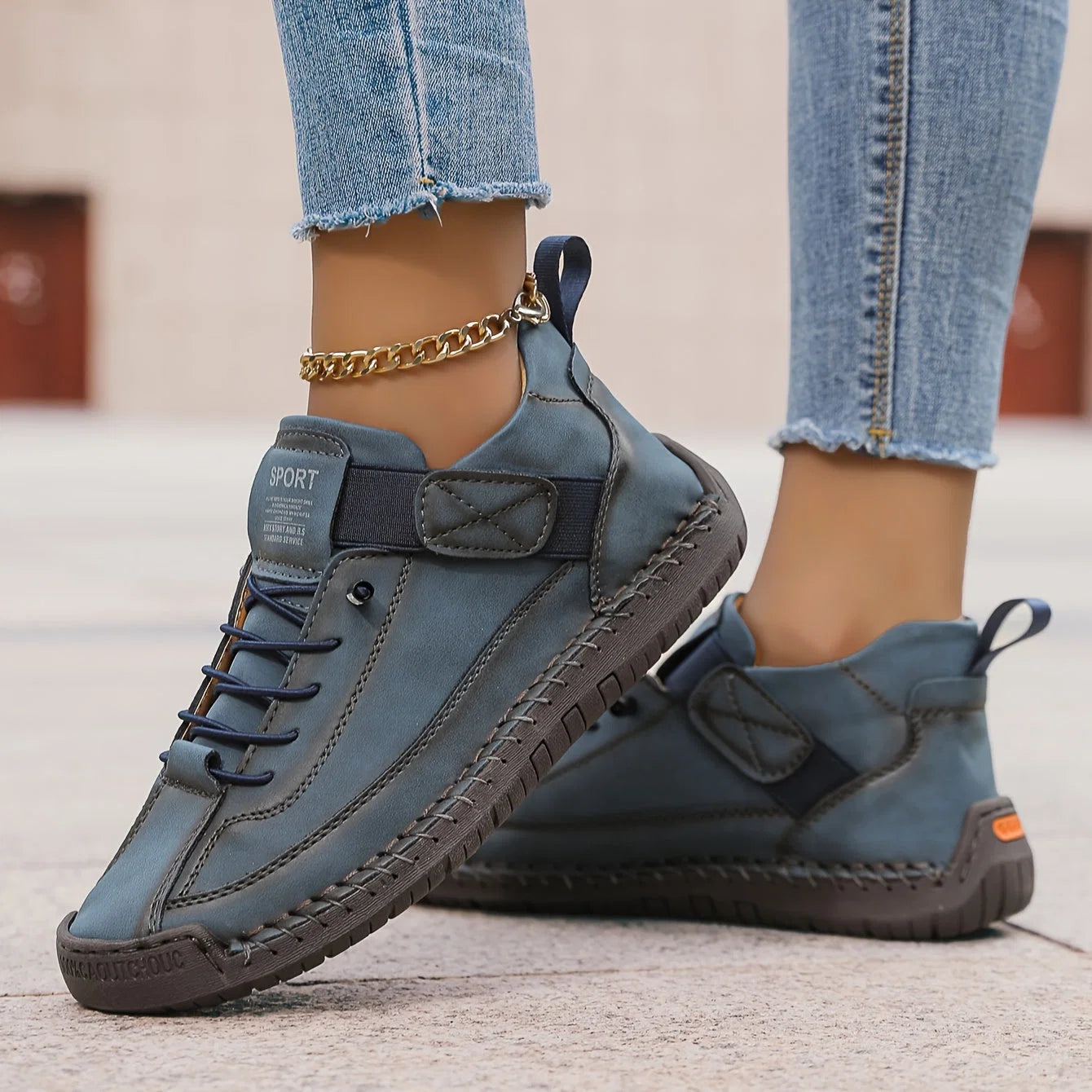 Elfriede | Damen Casual Schnür Ankle Boots