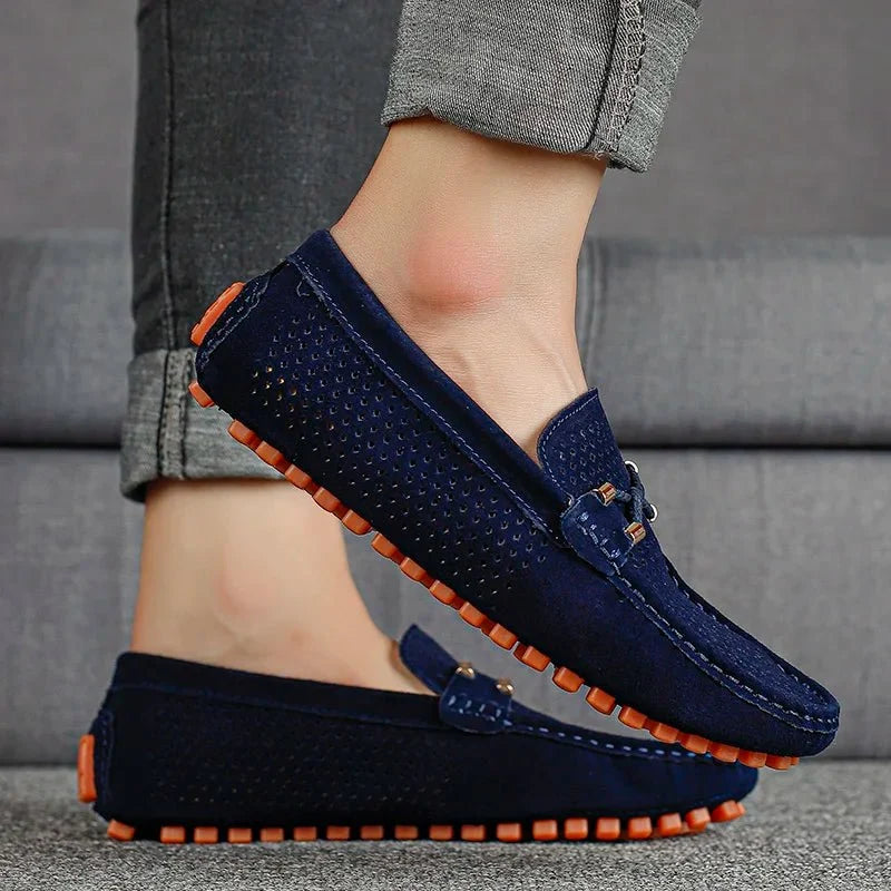 Florian | Herren Perforierte Wildleder Slip-On Loafer