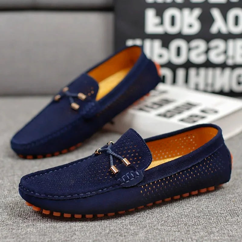 Florian | Herren Perforierte Wildleder Slip-On Loafer