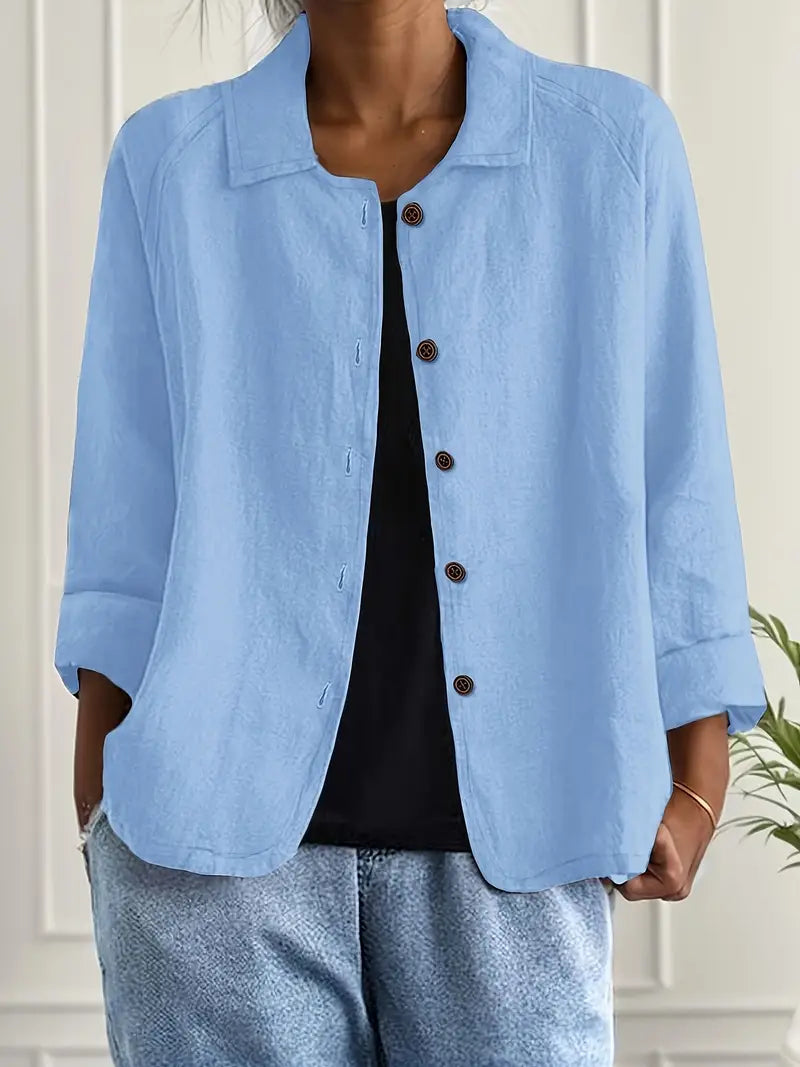 Hanna | Damen Casual Leichte Jacke Mit Knopfleiste