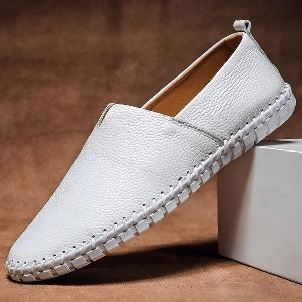 Julian | Herren Leder-Optik Slip-On Loafer mit Kontrastnaht