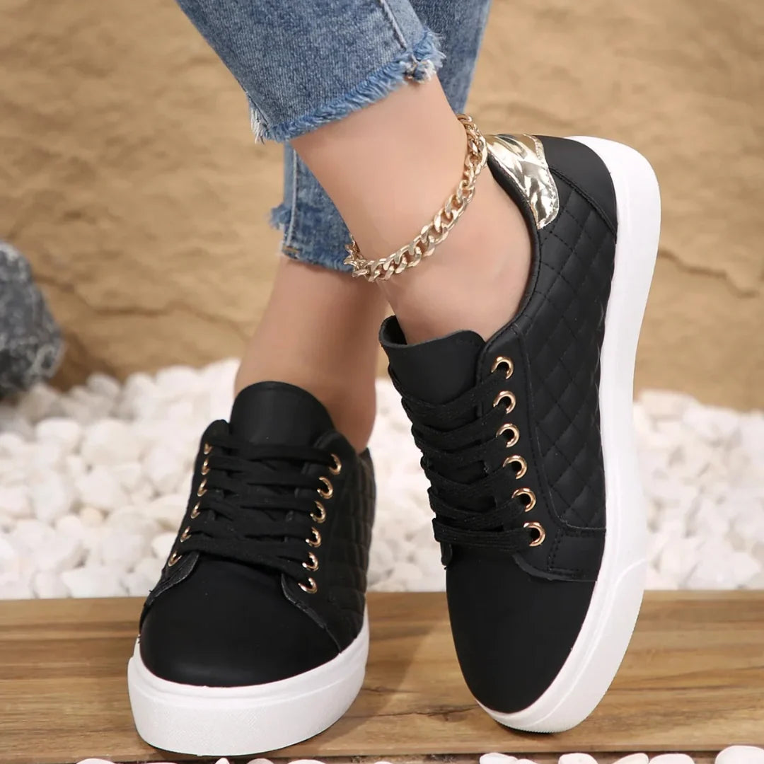 Marion | Damen Freizeit-Sneaker mit Steppung und Schnürung