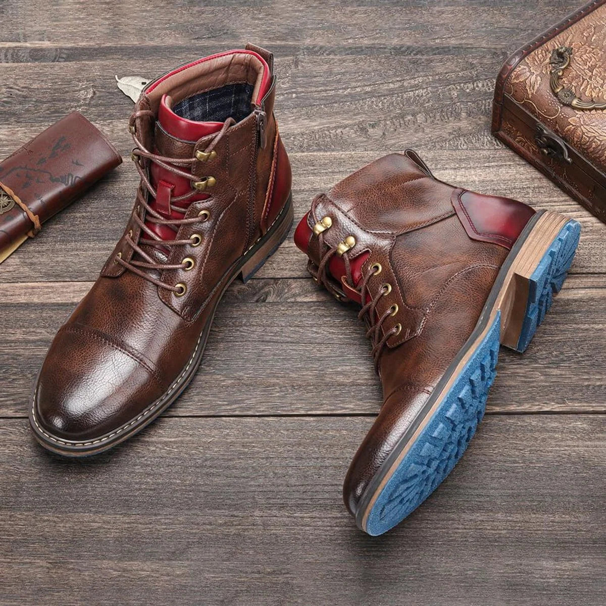 Maximilian | Herren Schnürstiefel aus Leder klassische Oxford Mens Boots
