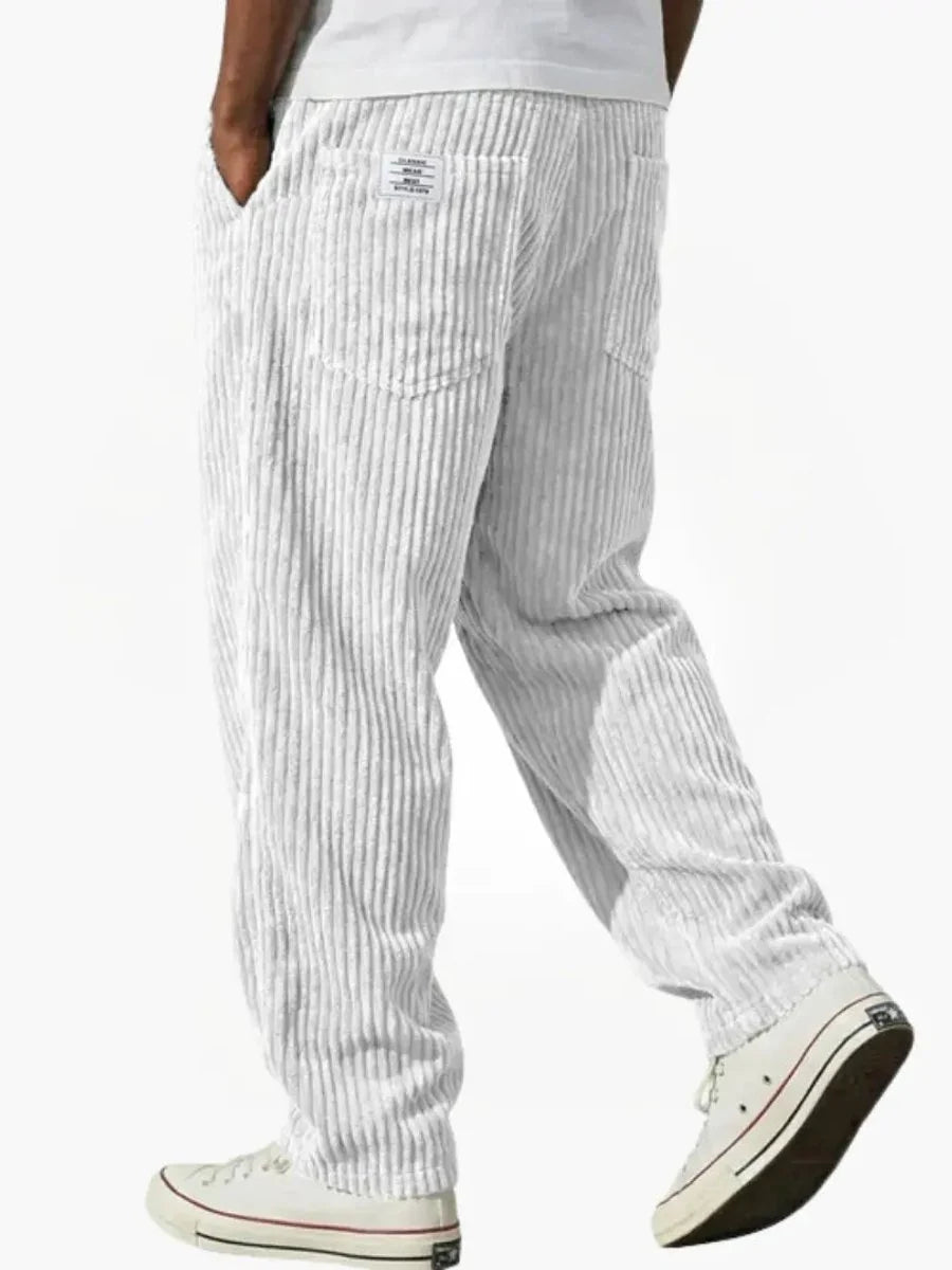 Moritz | Herren Lockere Cord-Hose mit Elastikbund Gerade Passform