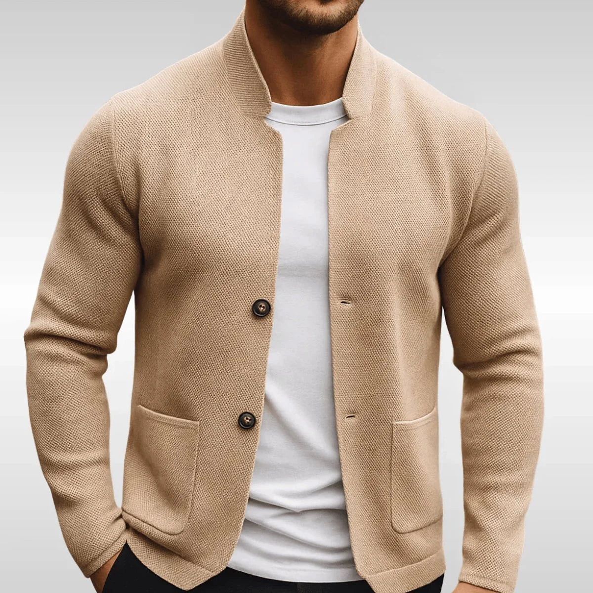 Moritz | Herren Stehkragen Gesteppte Jacke mit Zweiknopfverschluss