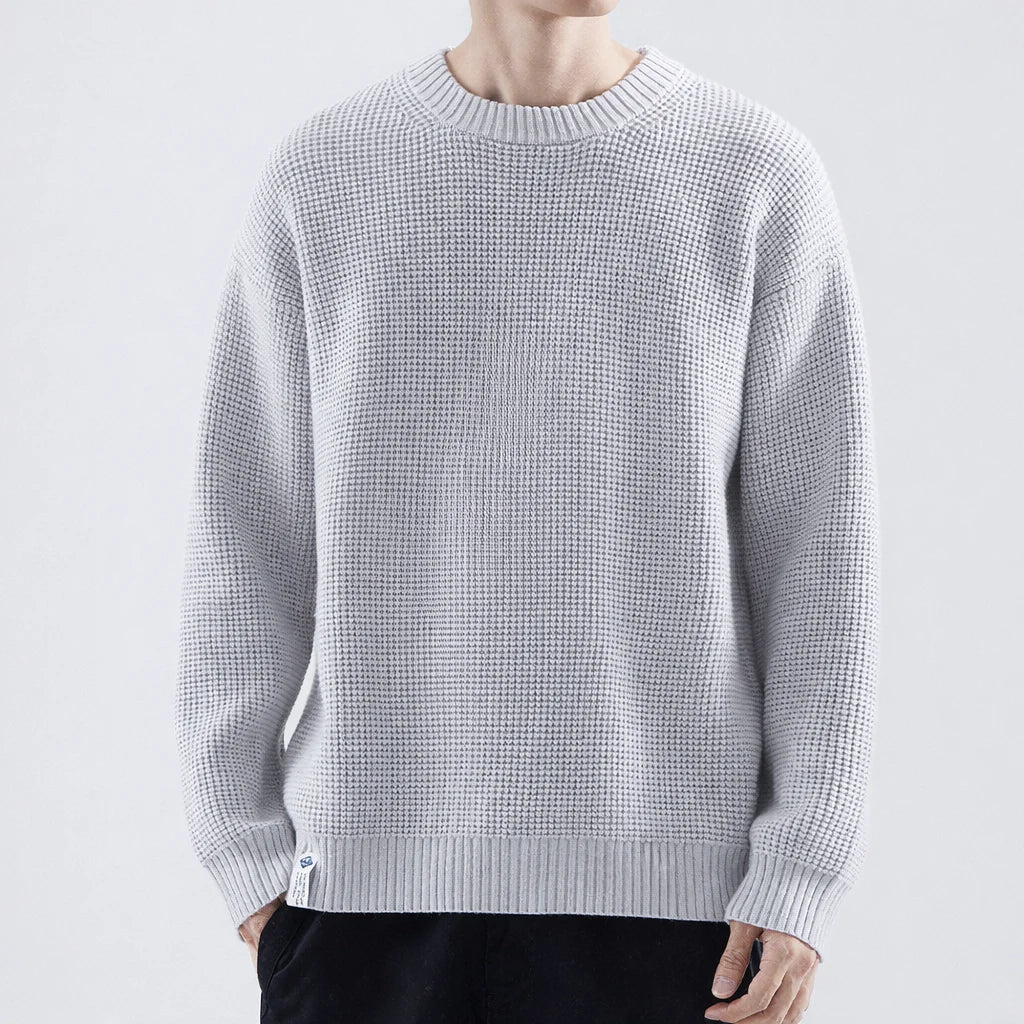 Nuana Adrian Herren Strukturierter Rundhals Pullover