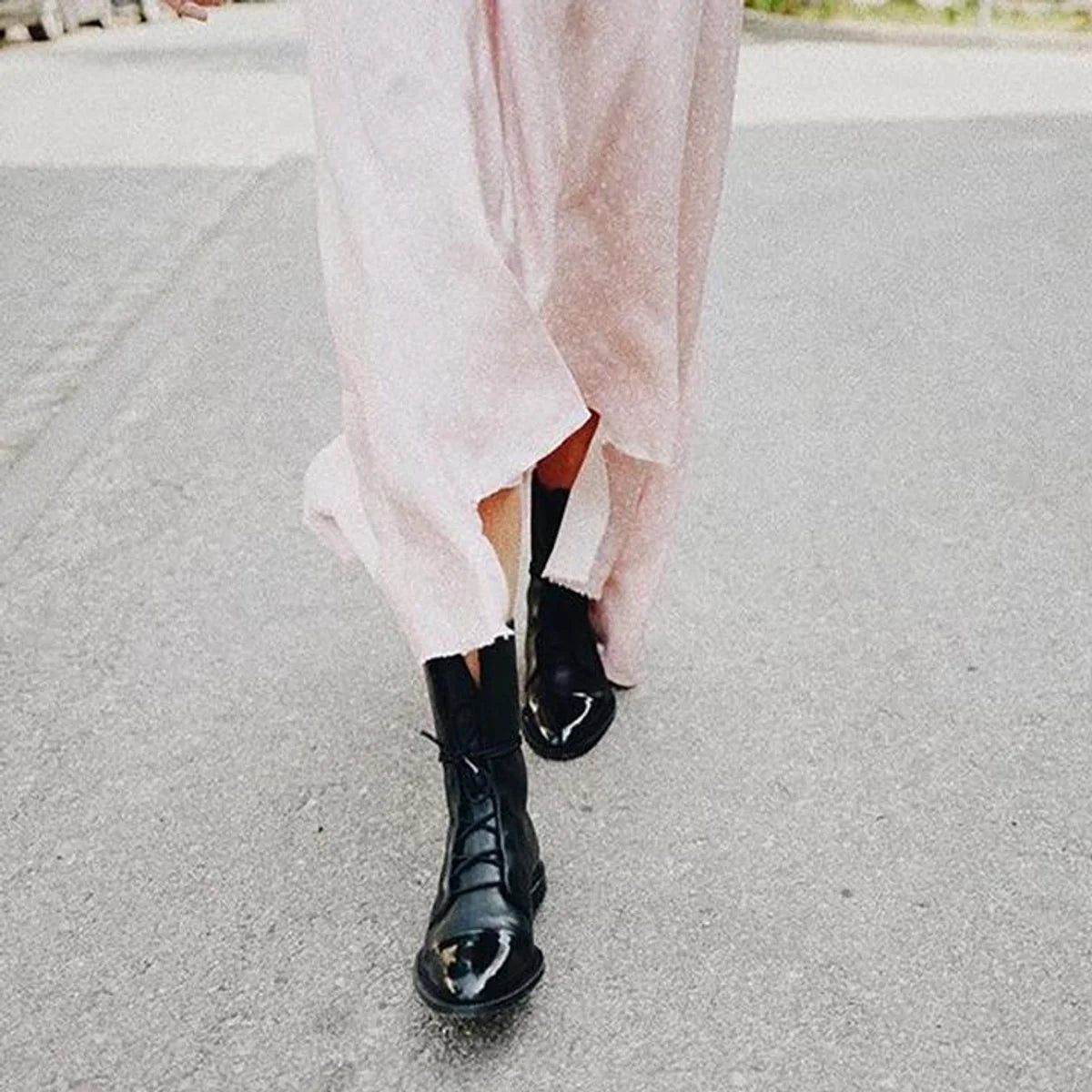 Nuana Charlotte | Stiefeletten Damen Vintage Schnürer Öko-Leder Knöchelboots