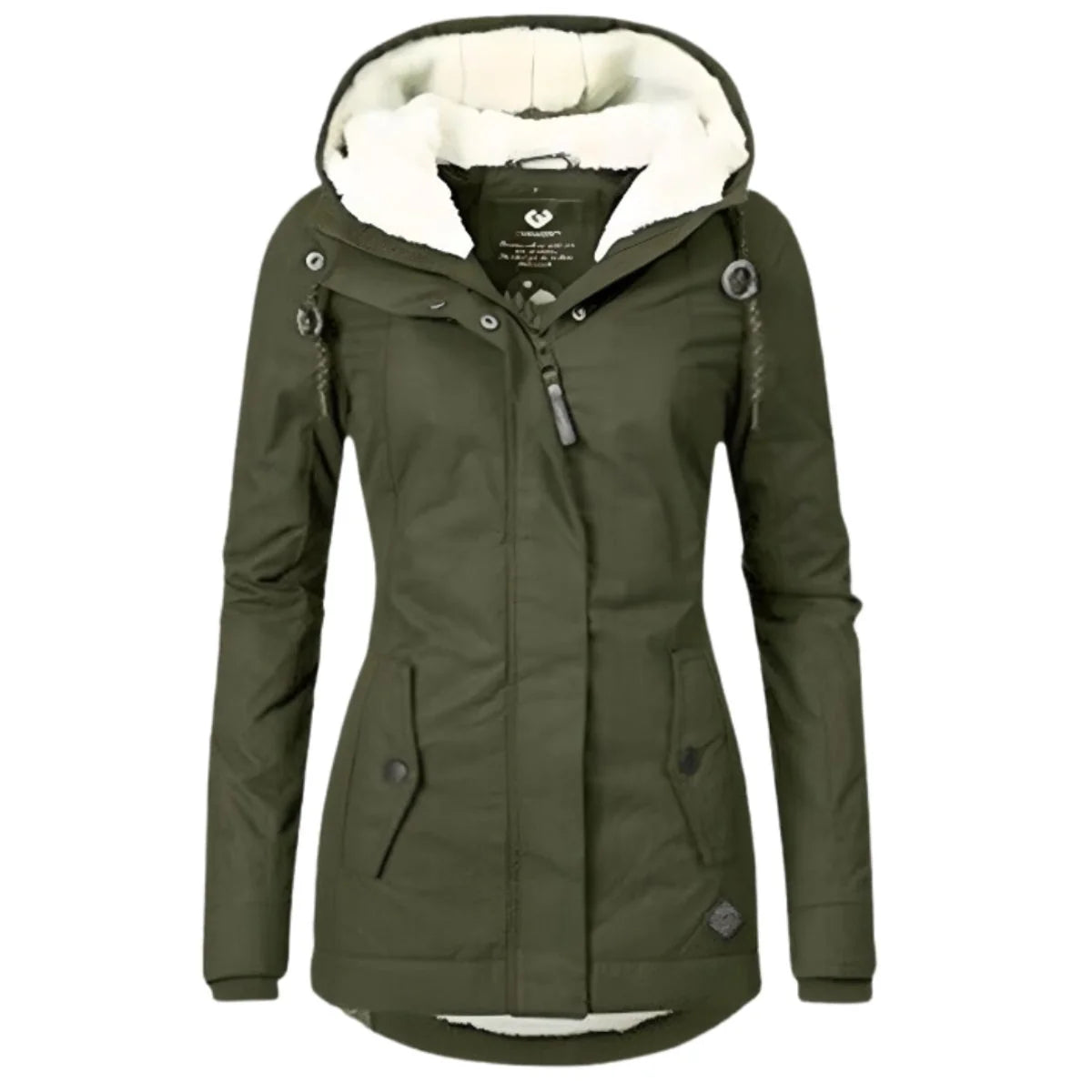 Nuana | Damen Allwetter-Parka Gefütterter Sherpa-Kapuzenmantel Wasserabweisend
