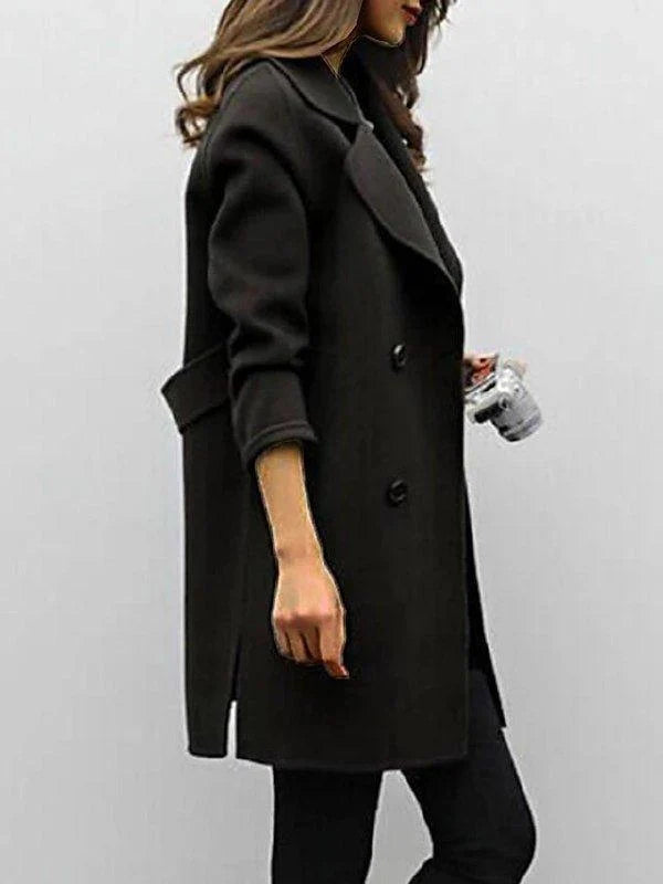 Nuana | Damen Chic Klassischer Revers Wintermantel