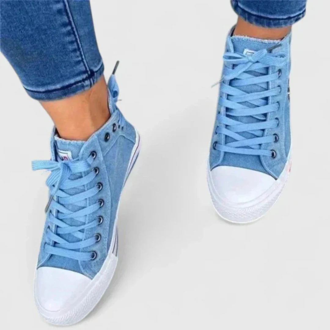 Nuana | Damen Denim Hochgeschnittene Sneakers