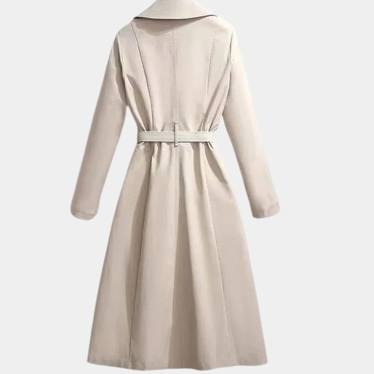 Nuana | Damen Eleganter Gürtel-Trench Coat Klassischer Midi-Schnitt