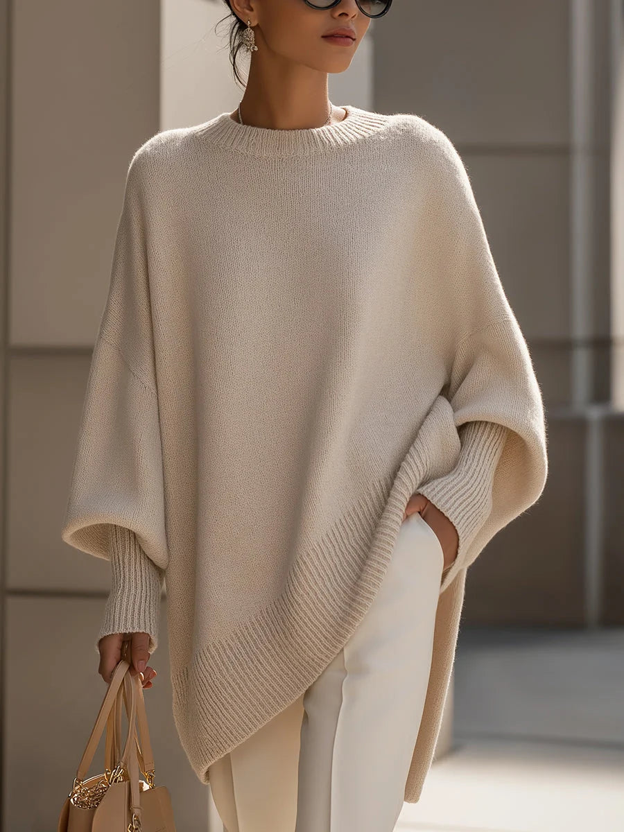 Nuana Damen Eleganter Oversized Pullover