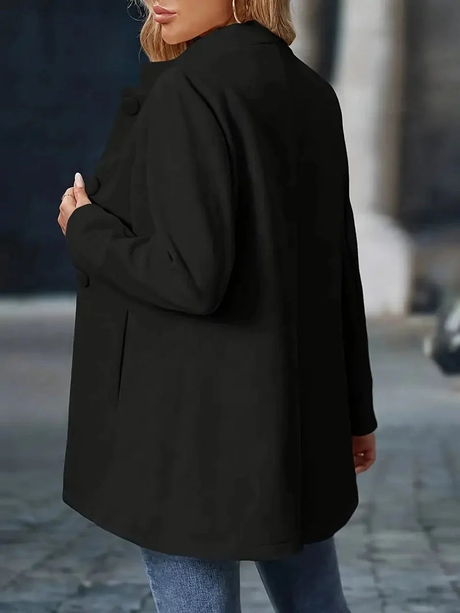 Nuana | Damen Eleganter Stehkragen Women Coat Figurbetonter Blazer