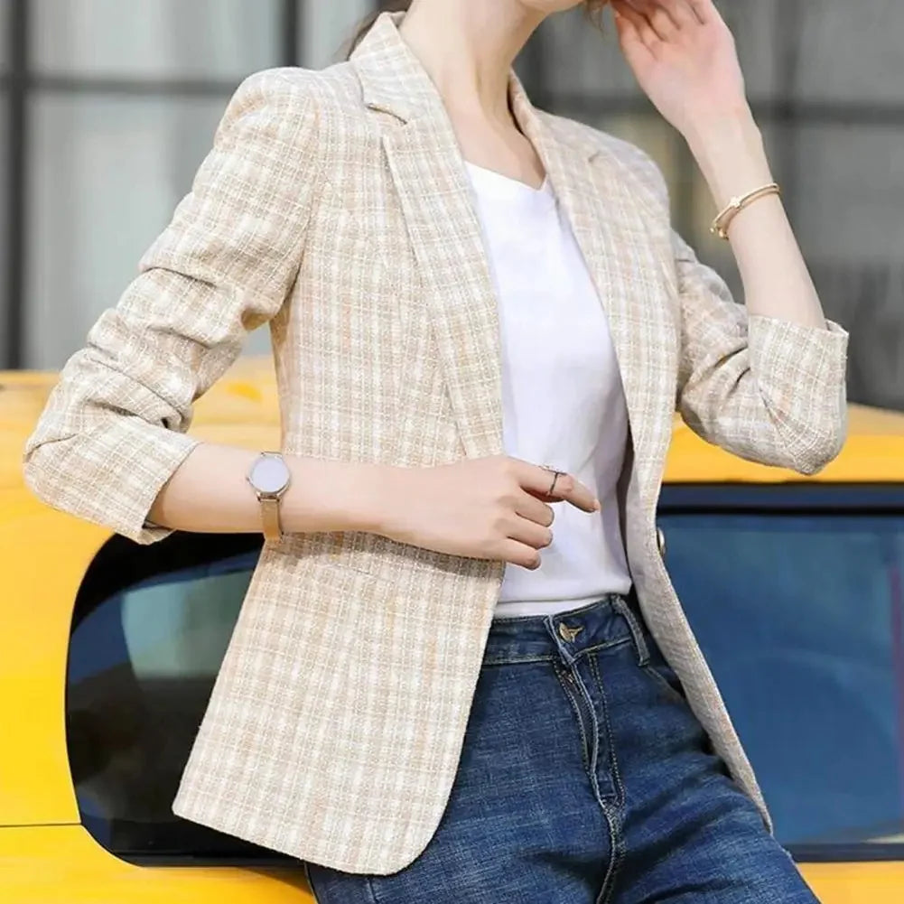 Nuana | Damen Freizeit Blazer mit Ein-Knopf-Design fürs Büro