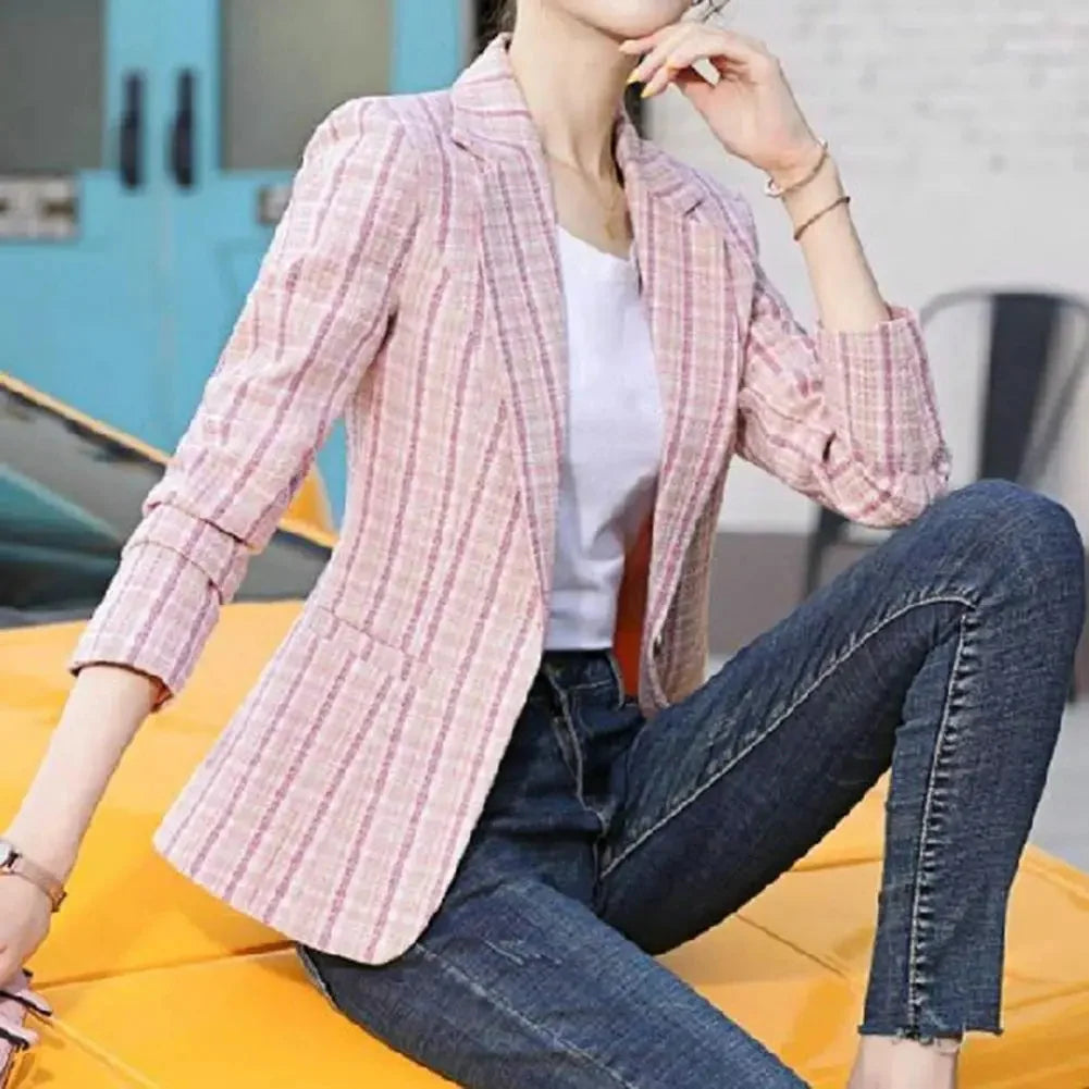 Nuana | Damen Freizeit Blazer mit Ein-Knopf-Design fürs Büro
