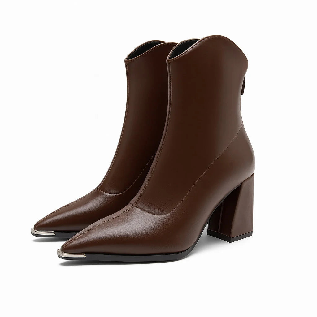 Nuana | Damen-Frühjahrs-Stiefeletten mit spitzer Kappe und Absatz