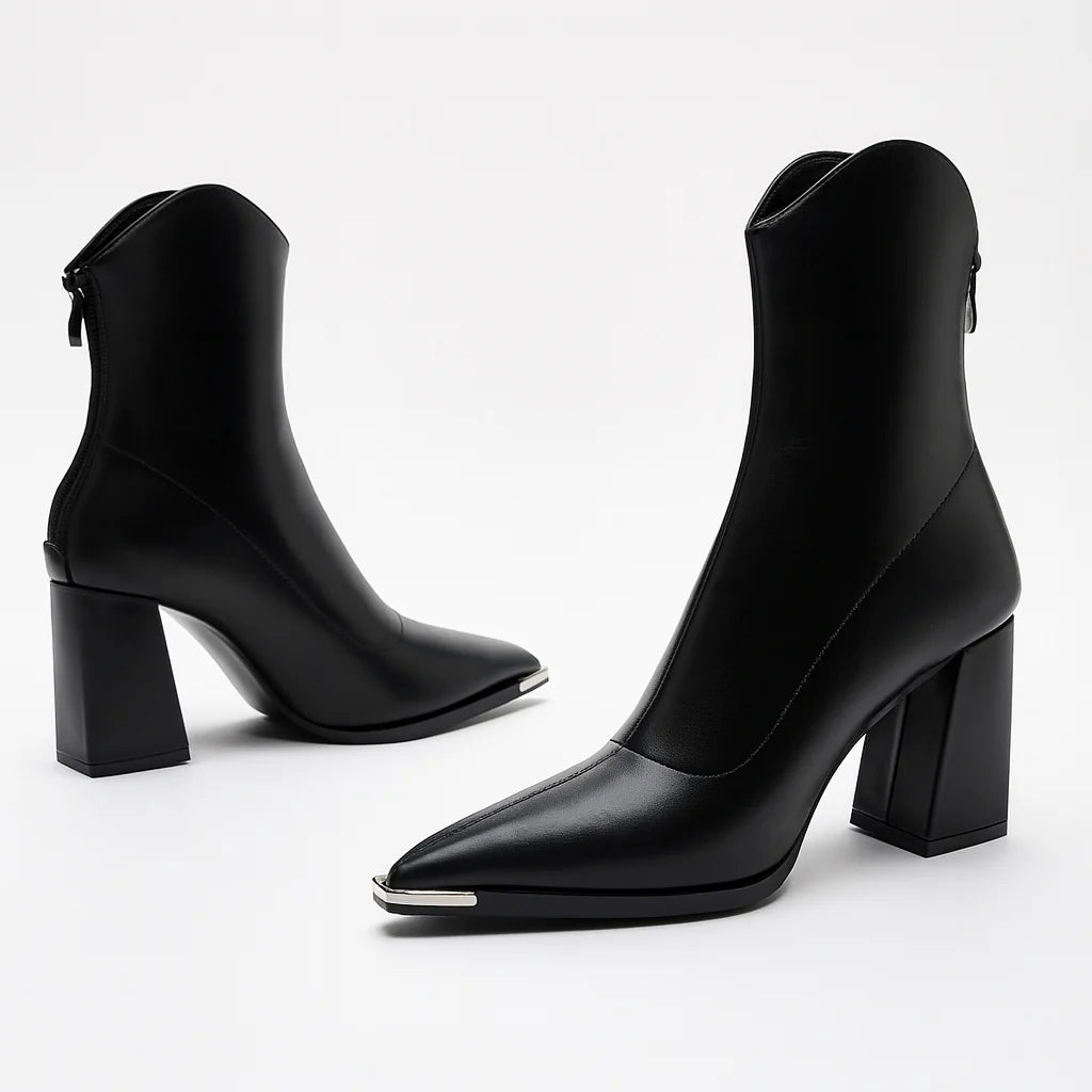 Nuana | Damen-Frühjahrs-Stiefeletten mit spitzer Kappe und Absatz