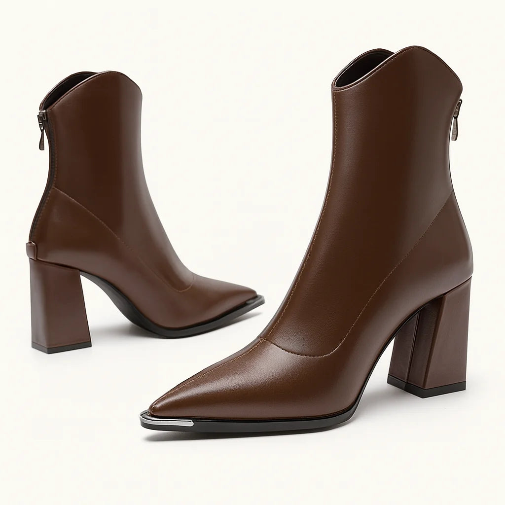 Nuana | Damen-Frühjahrs-Stiefeletten mit spitzer Kappe und Absatz