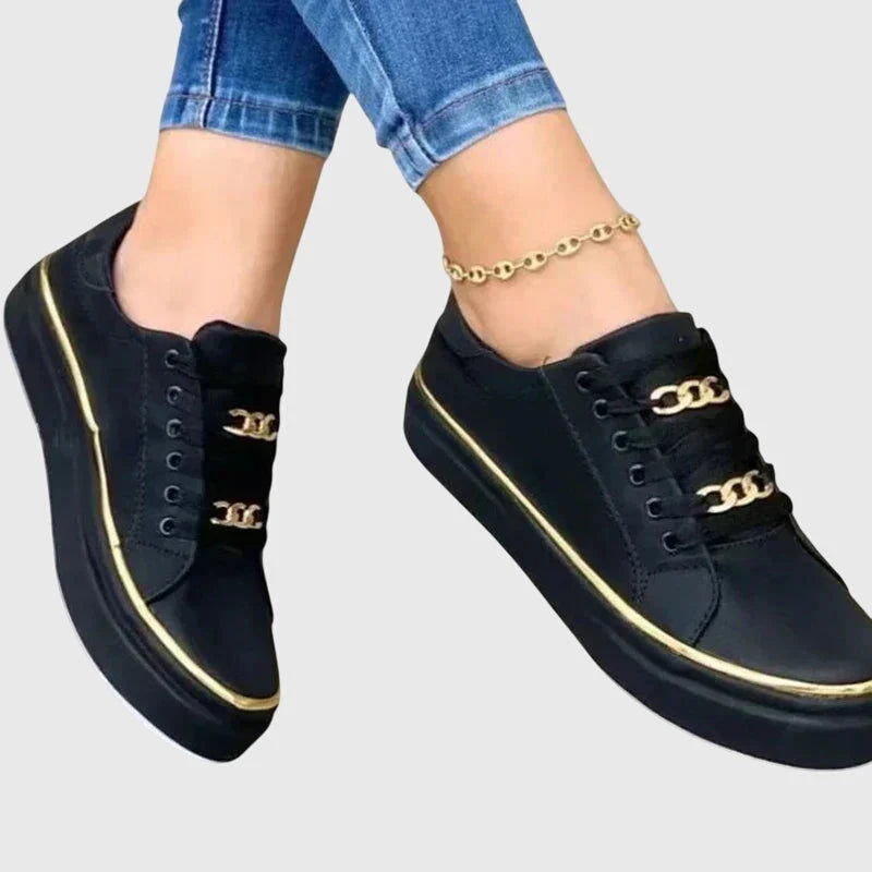 Nuana | Damen Frühlings Lässige Samt Schnürsneaker