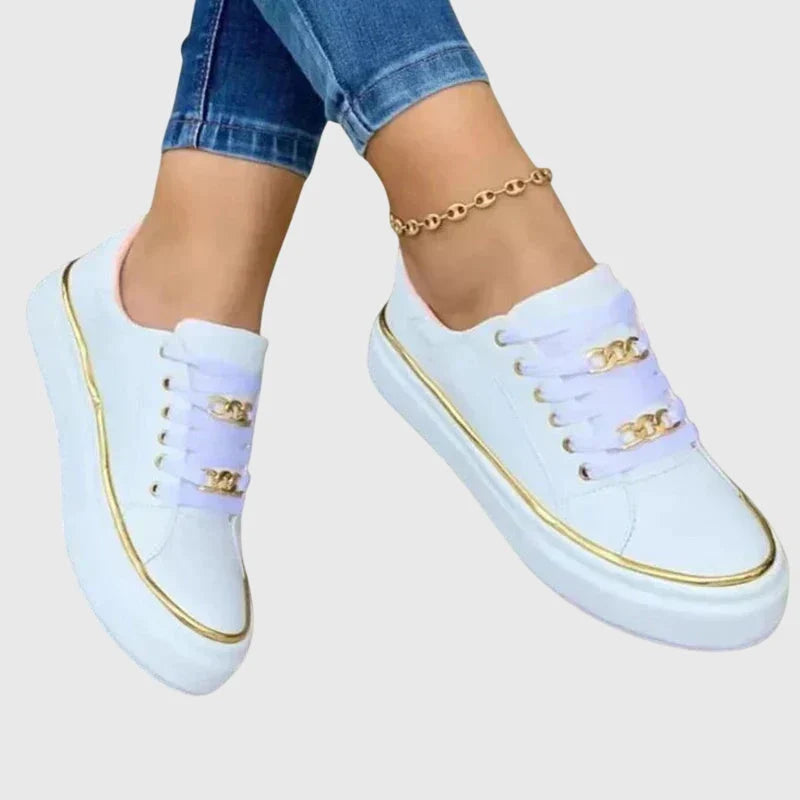 Nuana | Damen Frühlings Lässige Samt Schnürsneaker