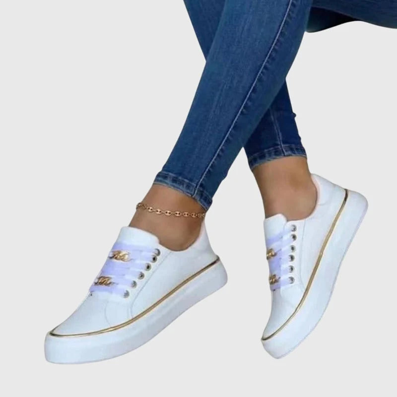 Nuana | Damen Frühlings Lässige Samt Schnürsneaker