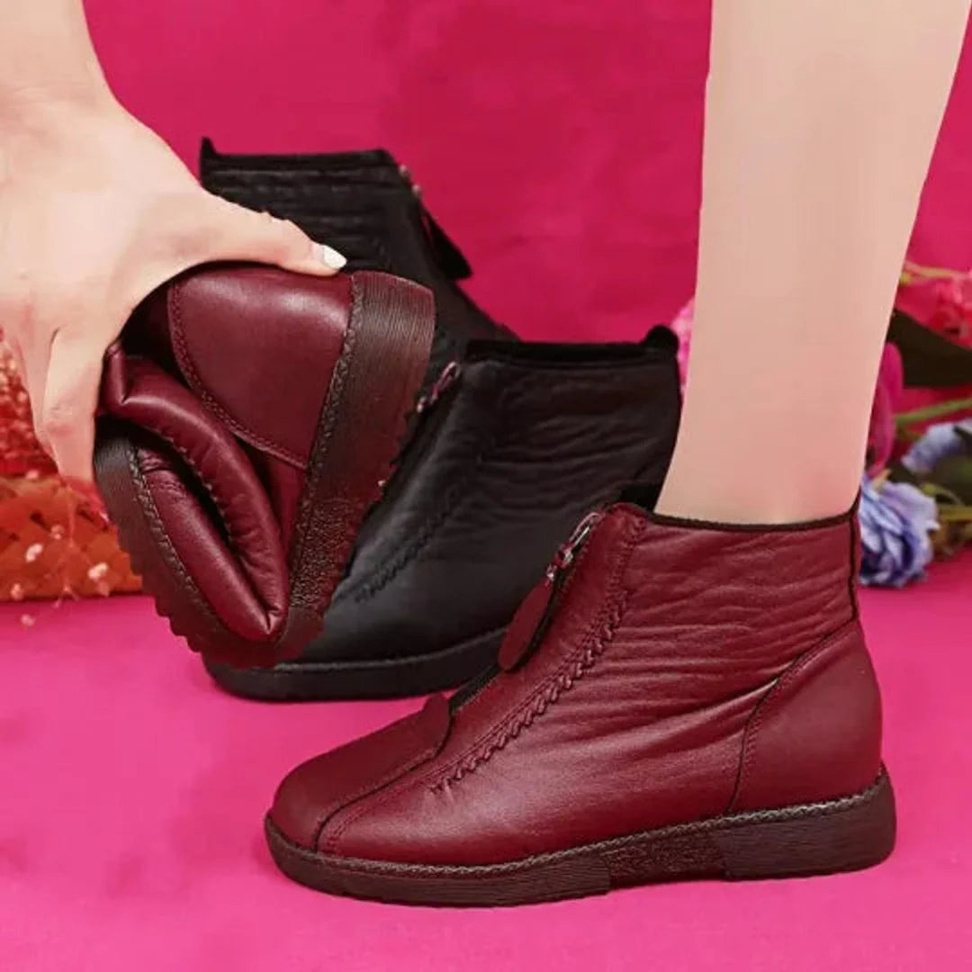 Nuana | Damen Gefütterte Rutschfeste Reißverschluss Ankle Boots
