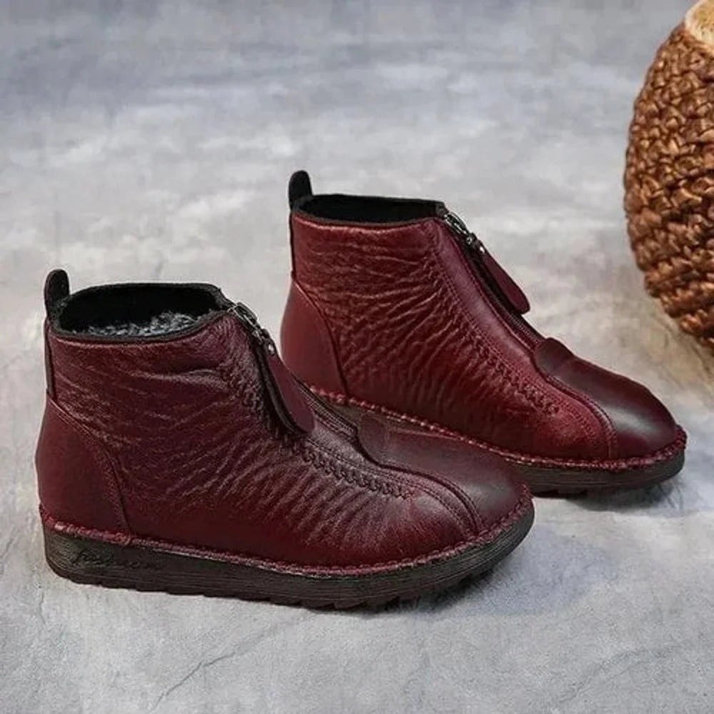 Nuana | Damen Gefütterte Rutschfeste Reißverschluss Ankle Boots