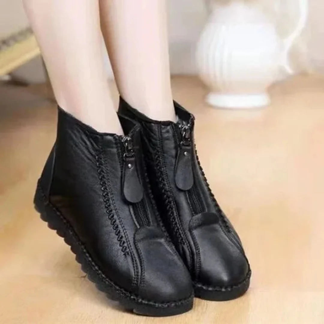 Nuana | Damen Gefütterte Rutschfeste Reißverschluss Ankle Boots