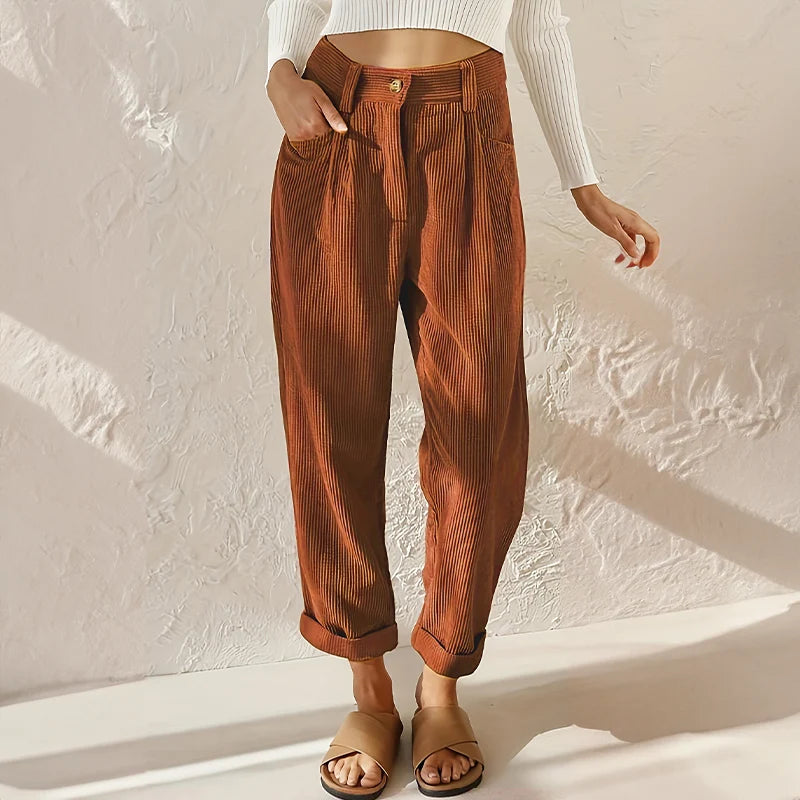Nuana | Damen High Waist Wide Leg Hose