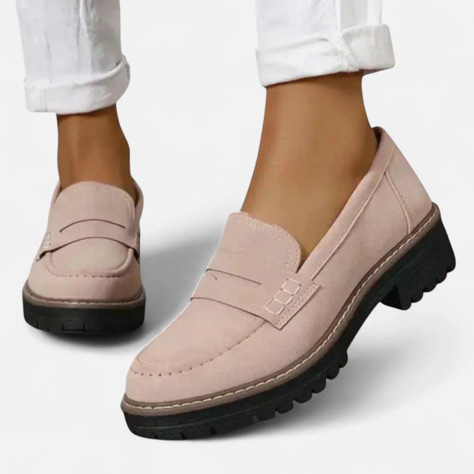 Nuana | Damen Klassische Loafer mit Markanter Sohle