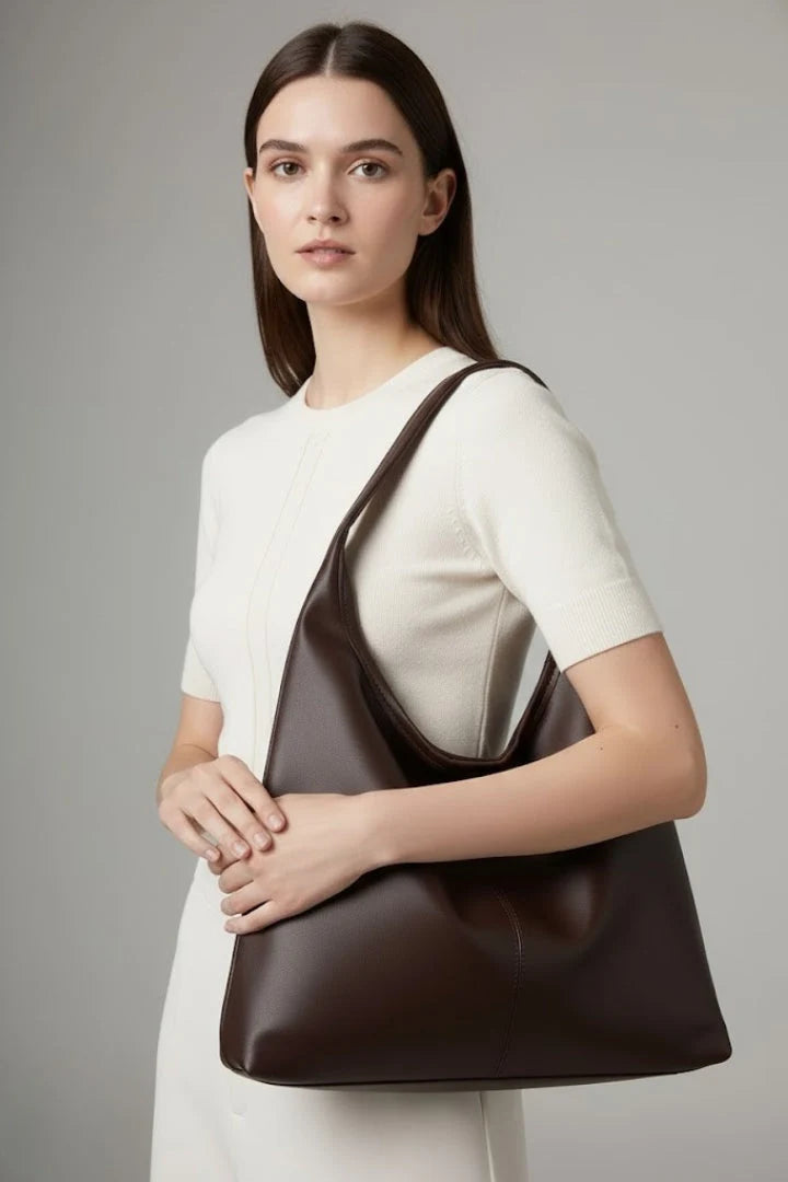 Nuana | Damen Klassische Tote Tasche mit Kunstleder Außenmaterial und Großer Innentasche