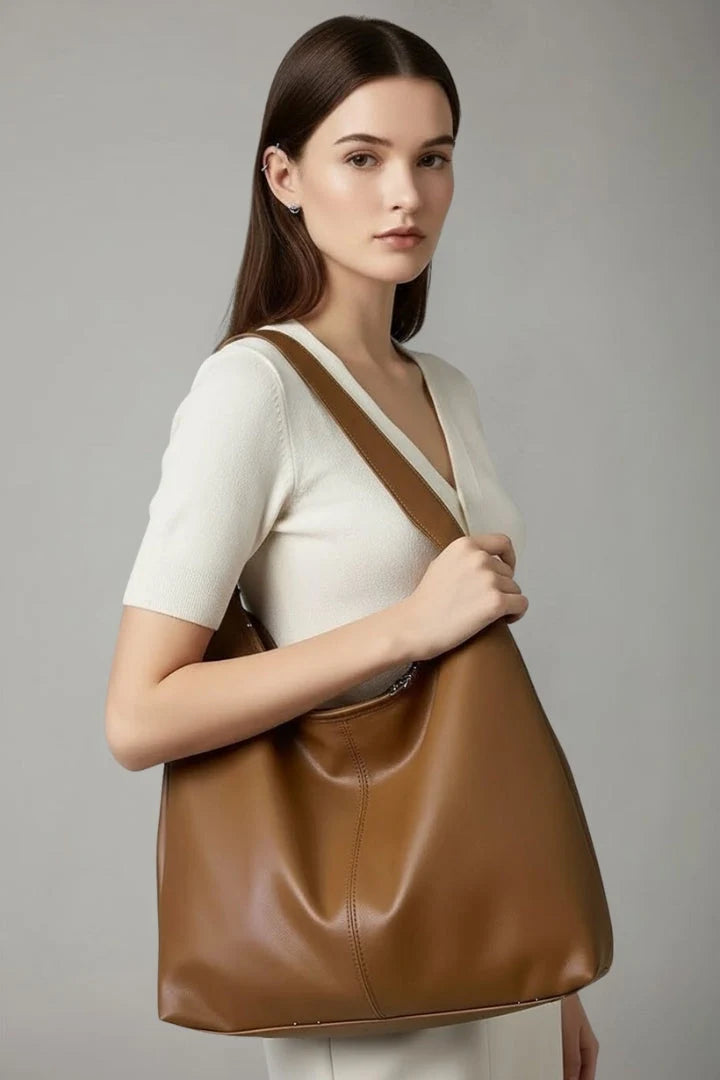 Nuana | Damen Klassische Tote Tasche mit Kunstleder Außenmaterial und Großer Innentasche