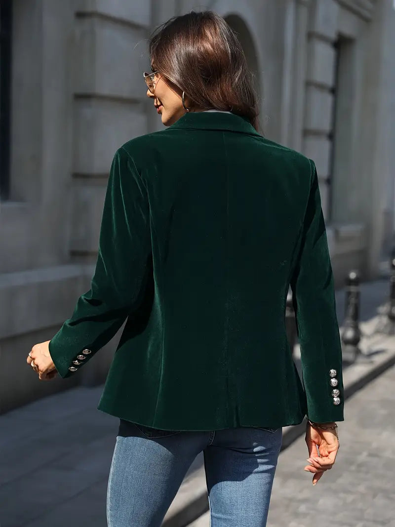 Nuana | Damen Klassischer Blazer mit Ein-Knopf-Verschluss