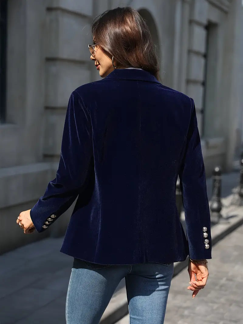 Nuana | Damen Klassischer Blazer mit Ein-Knopf-Verschluss