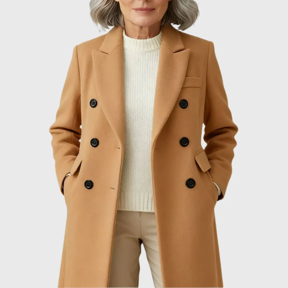 Nuana | Damen Klassischer Wollmantel