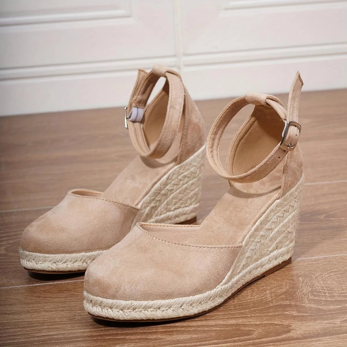 Nuana | Damen Lässige Keilsandalen mit Knöchelschnalle