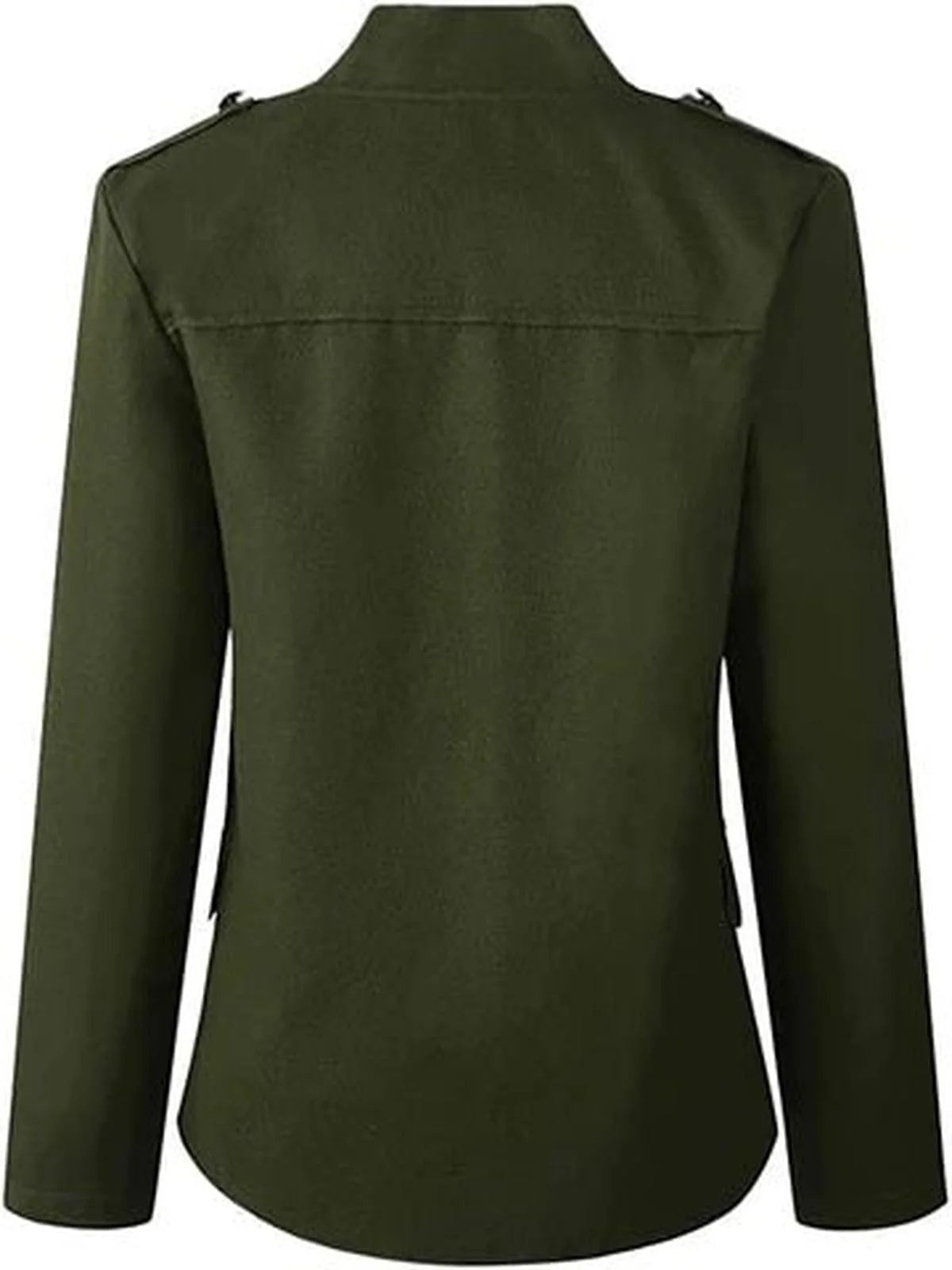 Nuana | Damen Lässige Kurze Jacke mit Knopfleiste vorne