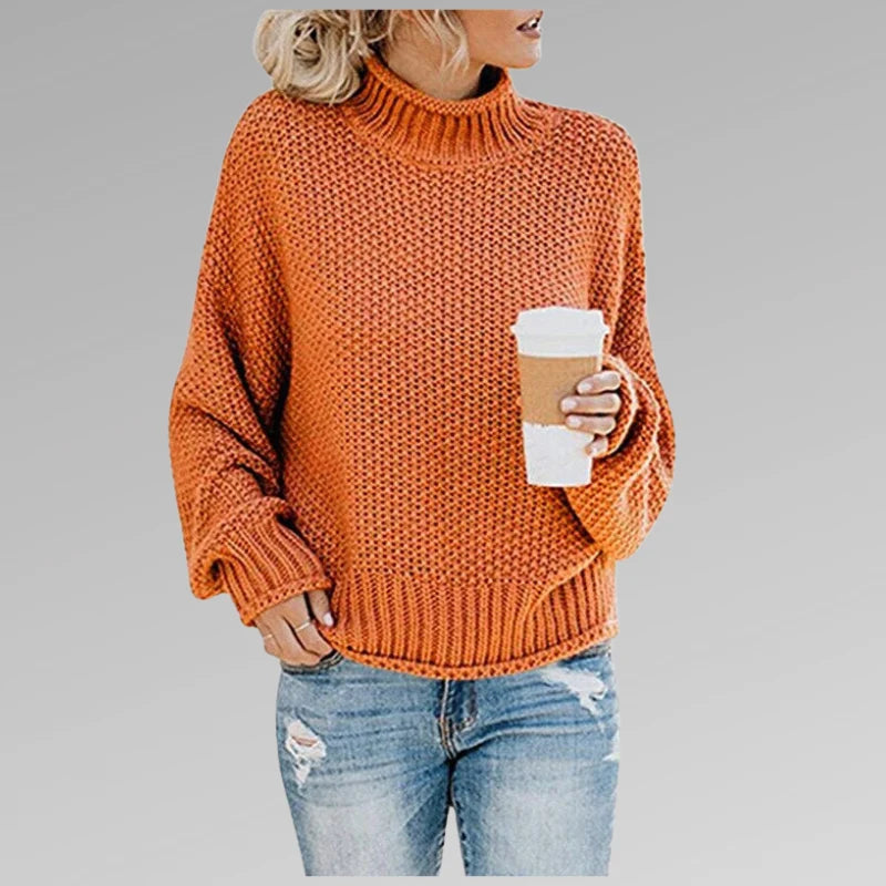Nuana Damen Lockerer Strickpullover für den Winter