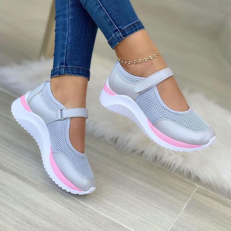 Nuana | Damen Mesh-Sneaker mit Klettverschluss für Komfort