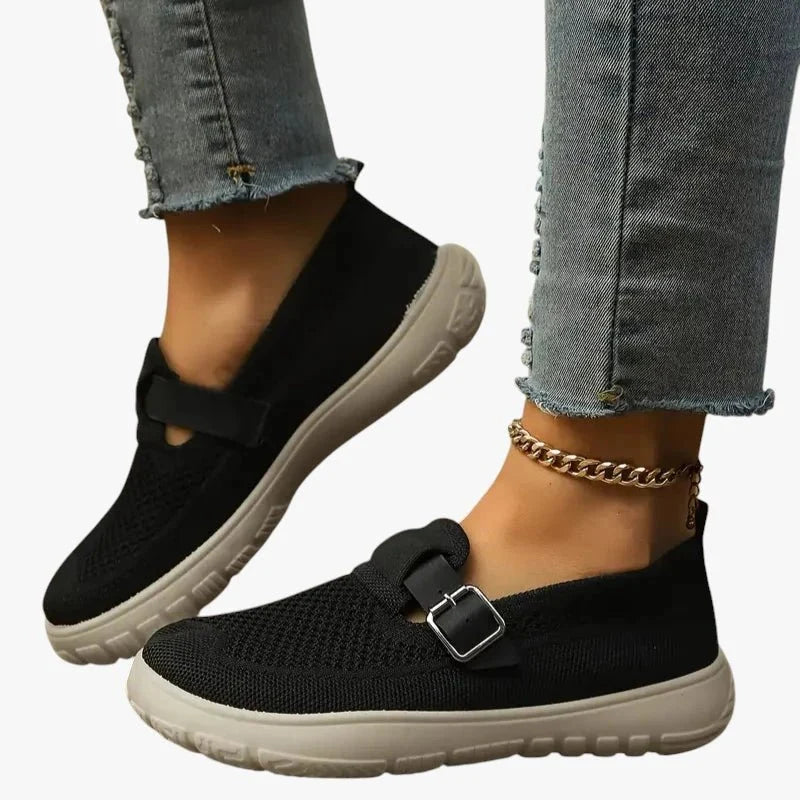 Nuana | Damen Orthopädische Atmungsaktive Slip-On Schuhe mit Klettverschluss