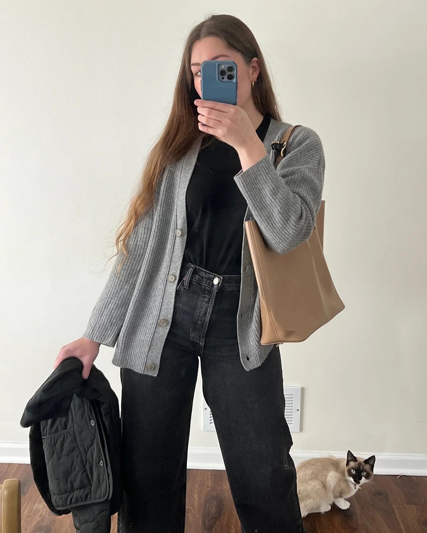 Nuana | Damen Oversized Strickjacke mit Knöpfen