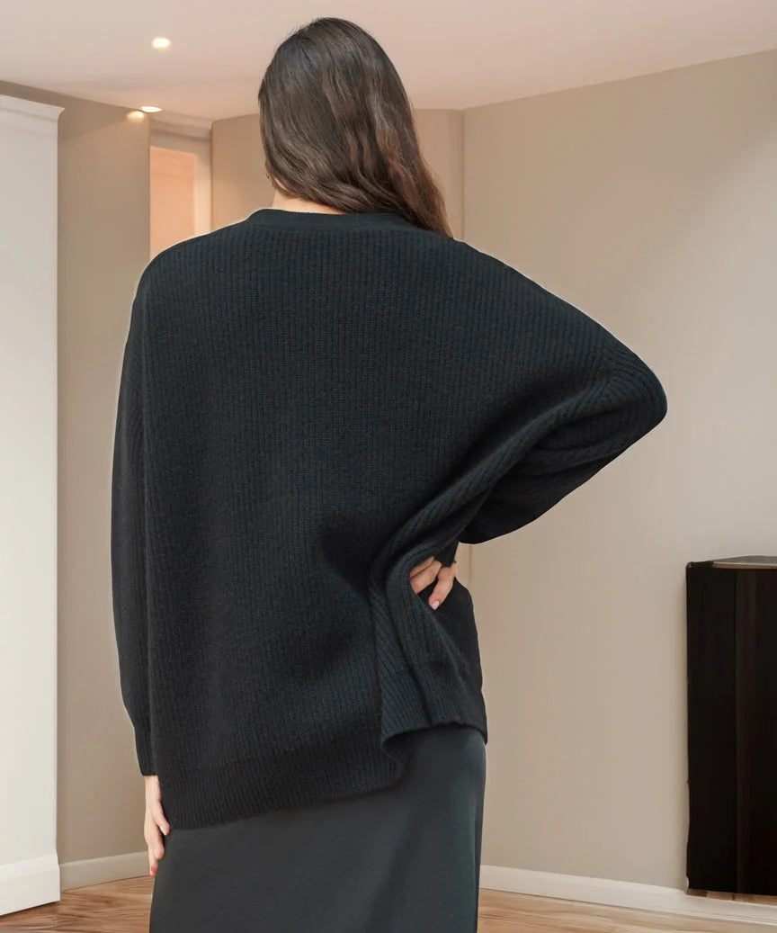 Nuana | Damen Oversized Strickjacke mit Knöpfen
