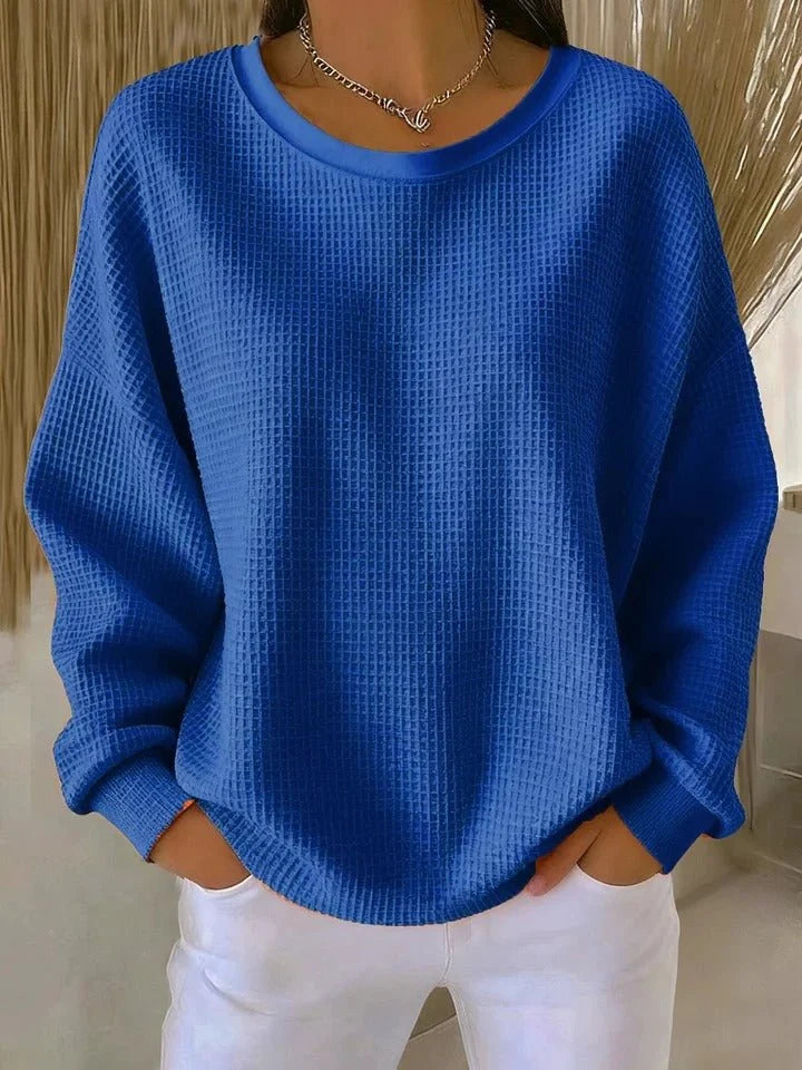 Nuana | Damen Oversized Strukturstrick Pullover