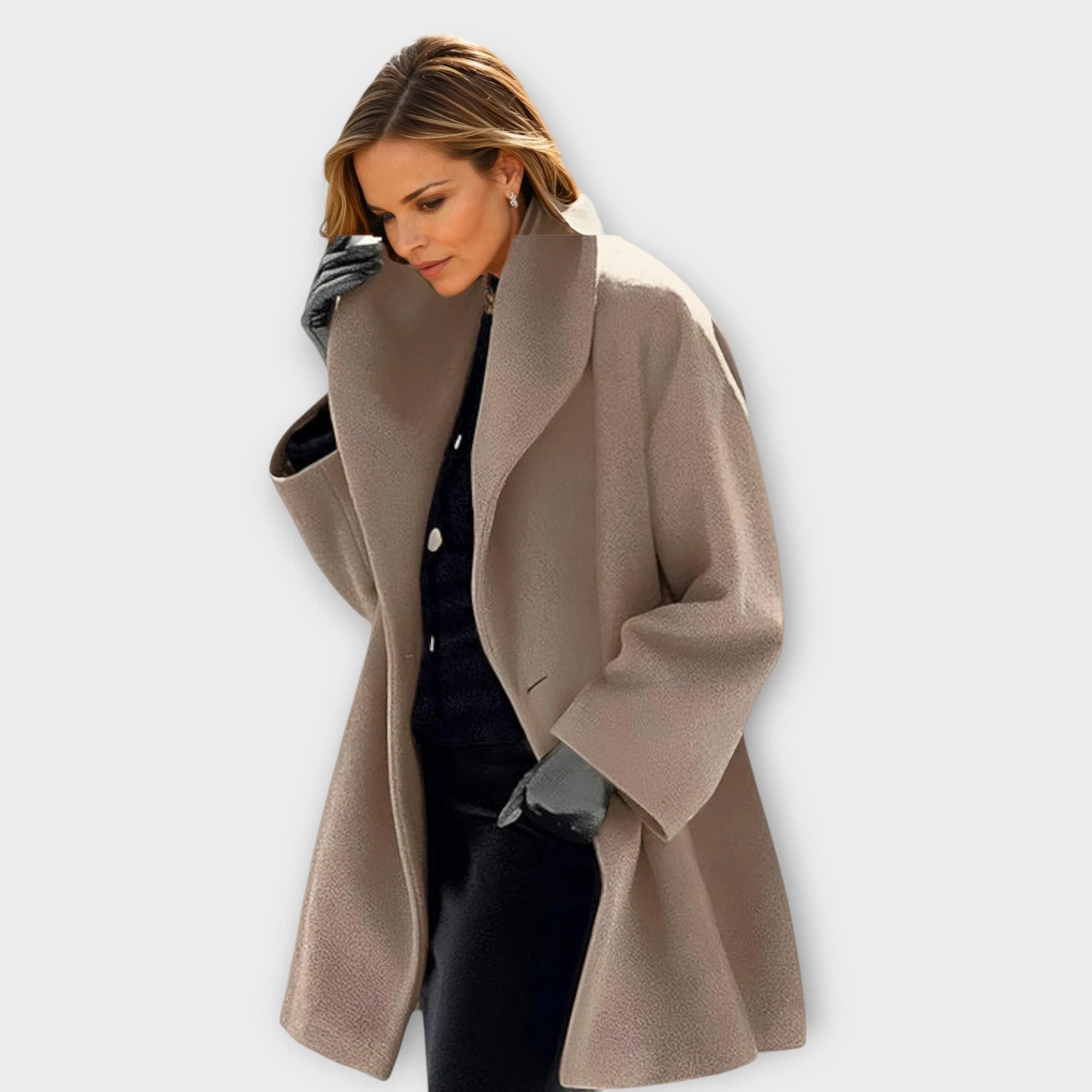 Nuana | Damen Oversized Wintermantel im modernen Stil
