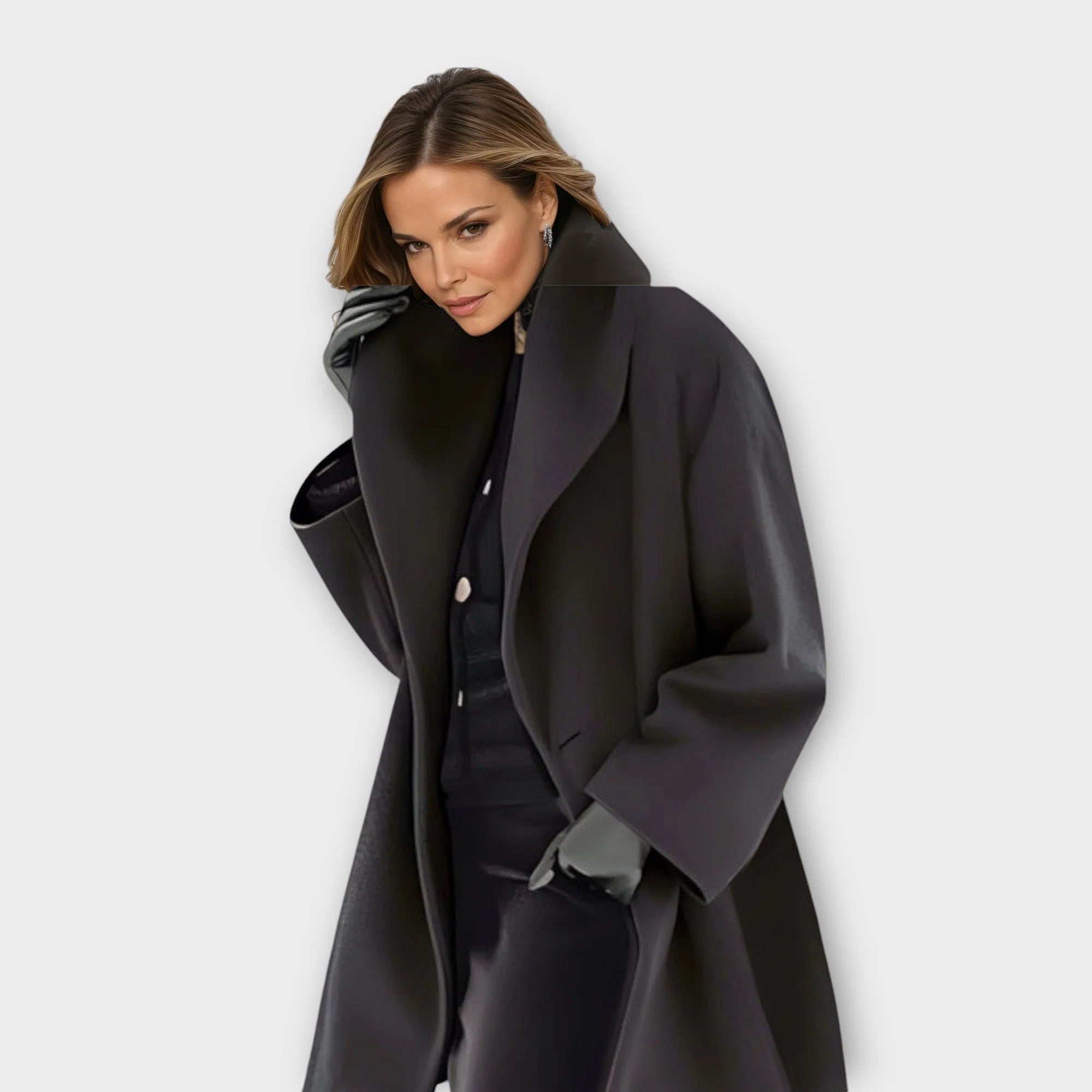 Nuana | Damen Oversized Wintermantel im modernen Stil