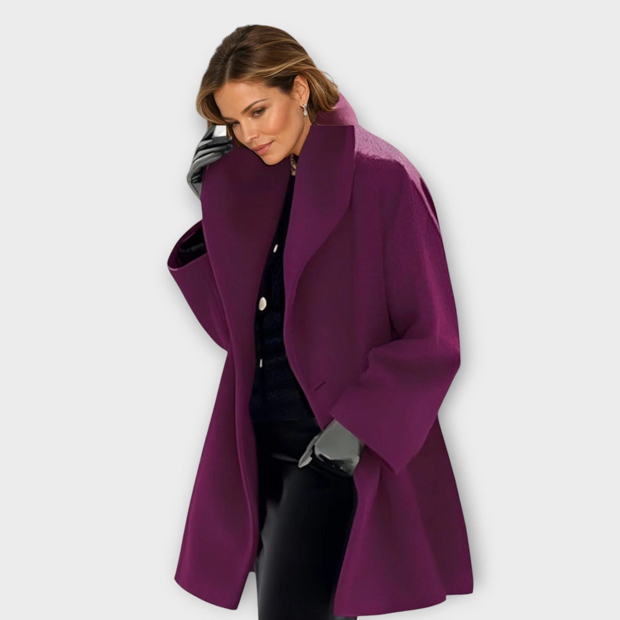 Nuana | Damen Oversized Wintermantel im modernen Stil