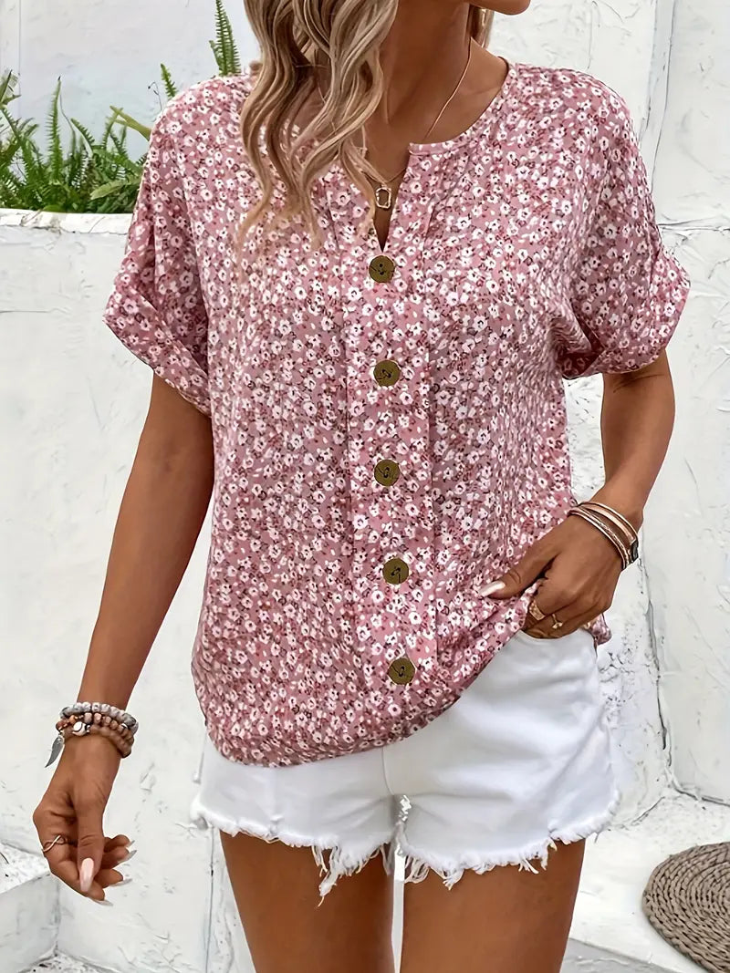Nuana | Damen Schicke Bluse mit Floralem Sommerprint