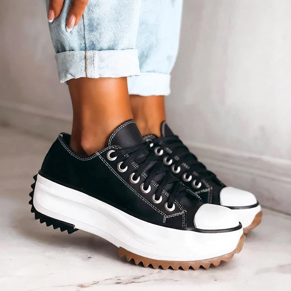 Nuana | Damen Schnürung Plattform Freizeit Sneaker